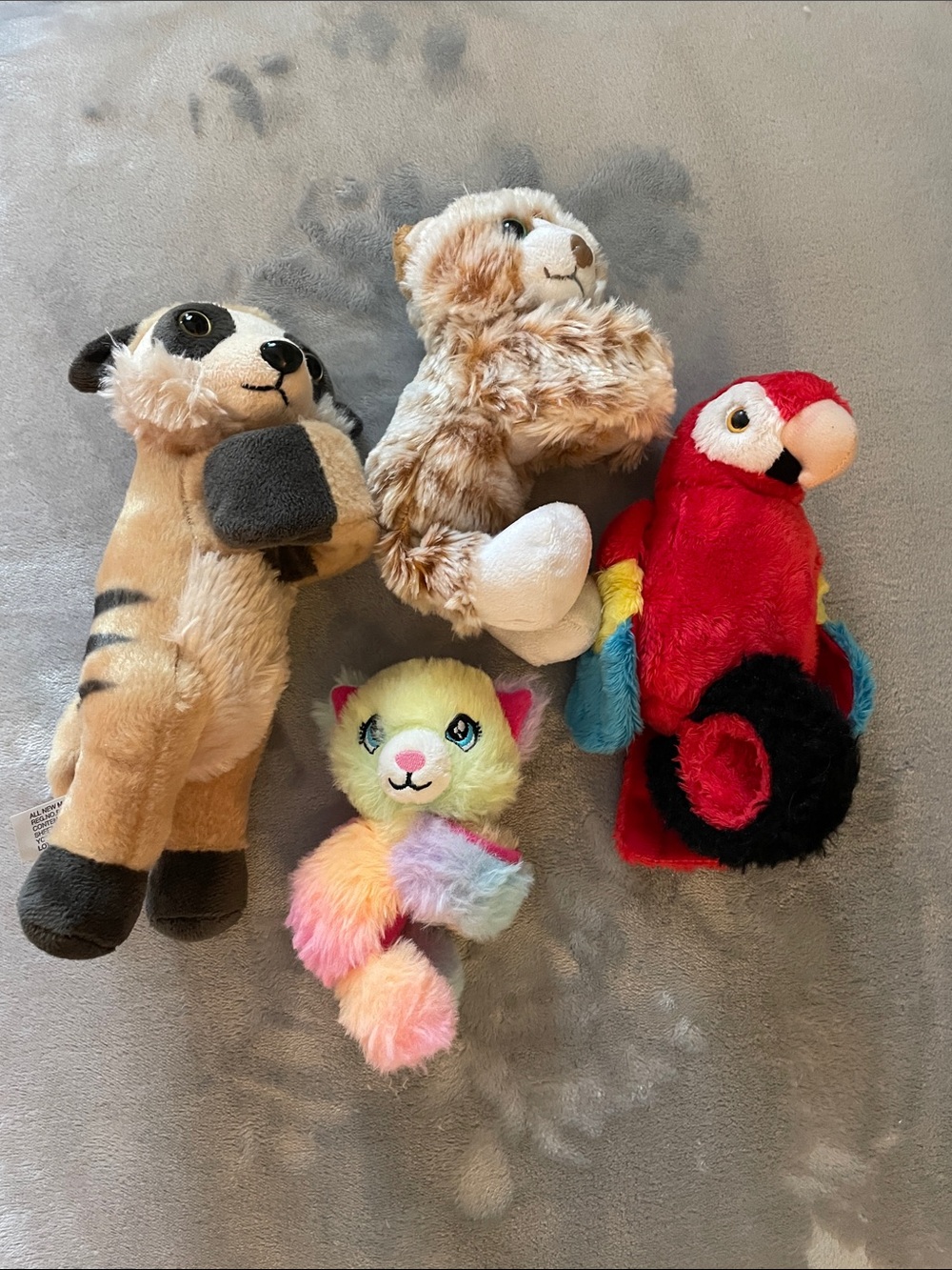 Slap bracelets pets plush toys set of 4